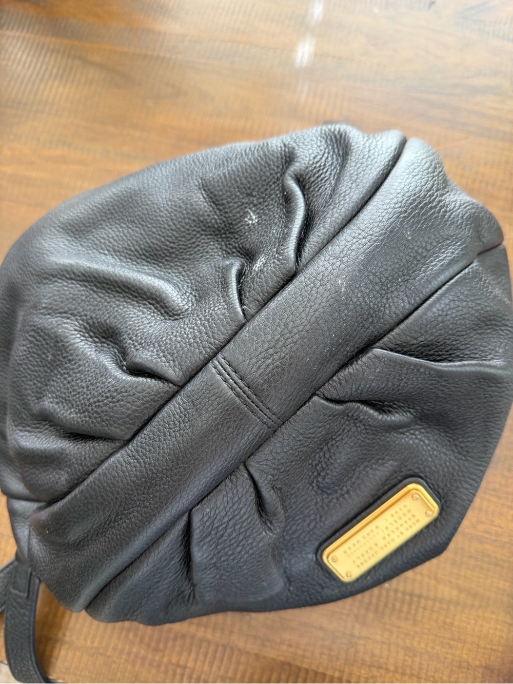 Marc by Marc Jacobs Black Leather Hobo with Gold Hardware - Picture 3 of 4